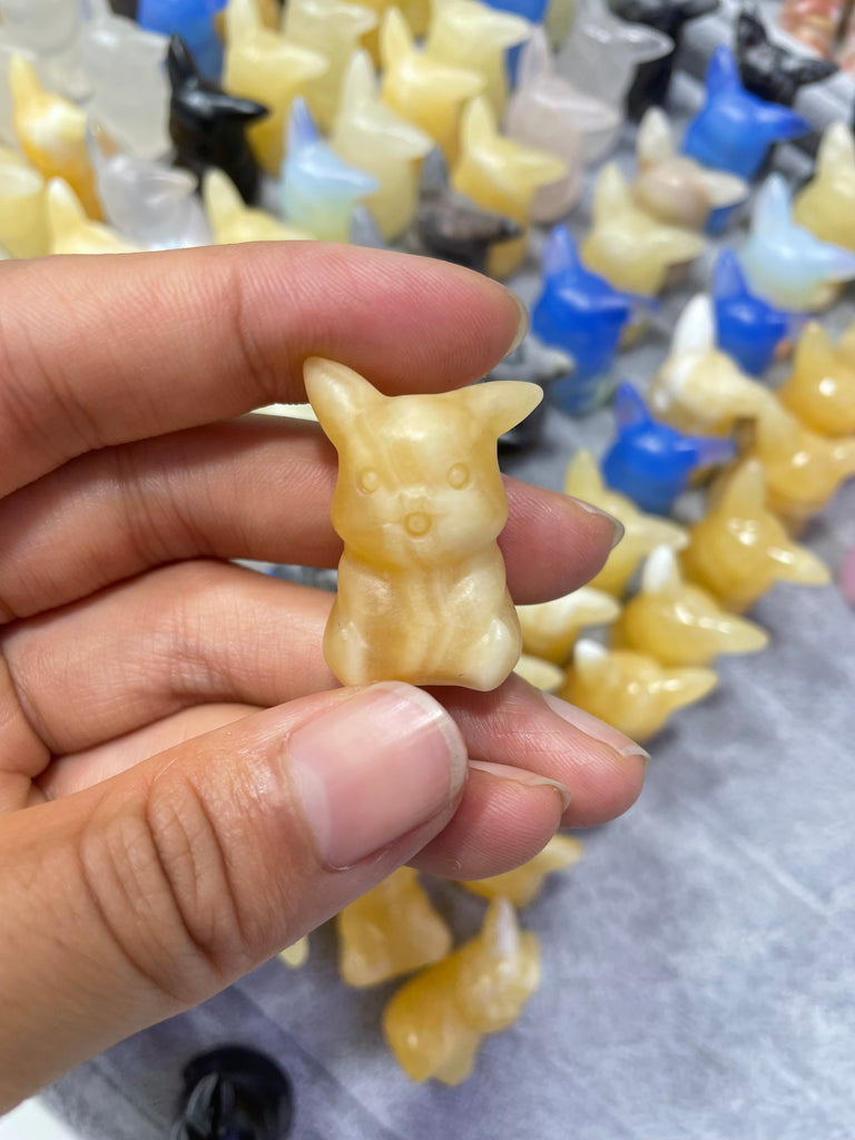 3cm Pikachu carvings Natural Crystal-Crystal  Wholesale