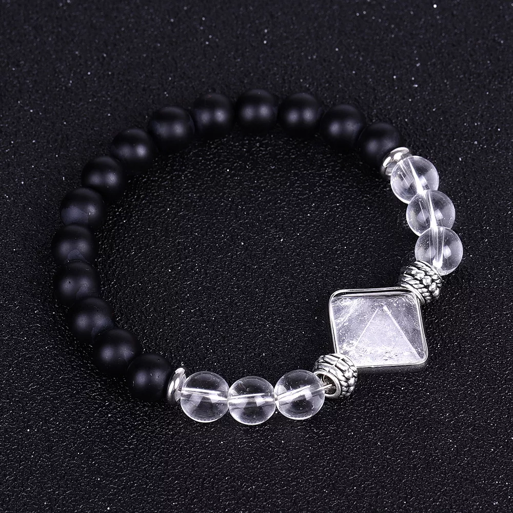 crystal bead pyramid bracelet