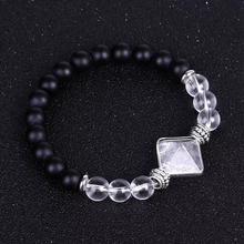 Load image into Gallery viewer, crystal bead pyramid bracelet