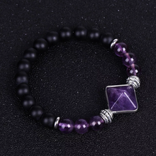 Load image into Gallery viewer, crystal bead pyramid bracelet