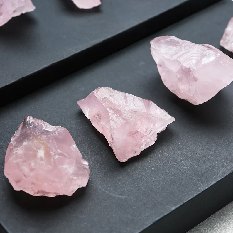 Natural Rough Rose Quartz Crystal-Raw Natural Gemstones