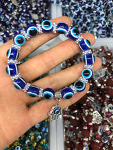 Load image into Gallery viewer, Natural Crystal  Evil Eye Bracelet