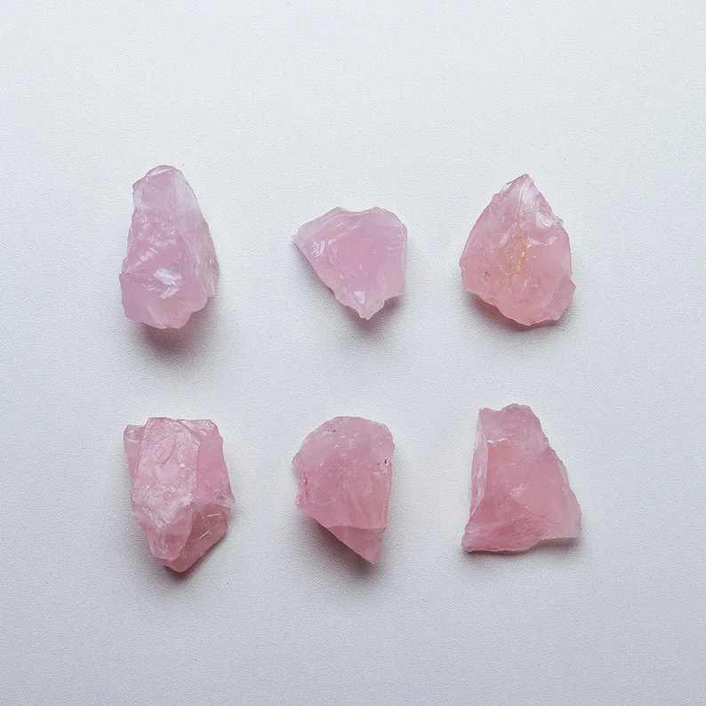 Natural Rough Rose Quartz Crystal-Raw Natural Gemstones