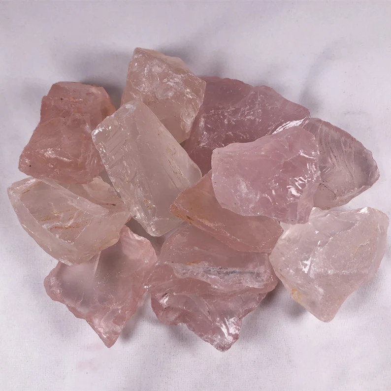 Natural Rough Rose Quartz Crystal-Raw Natural Gemstones