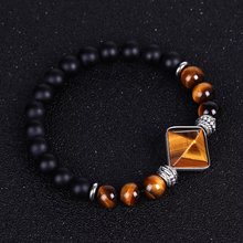 Load image into Gallery viewer, crystal bead pyramid bracelet