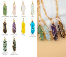 Load image into Gallery viewer, Crystal Wire Wrapped  Necklaces