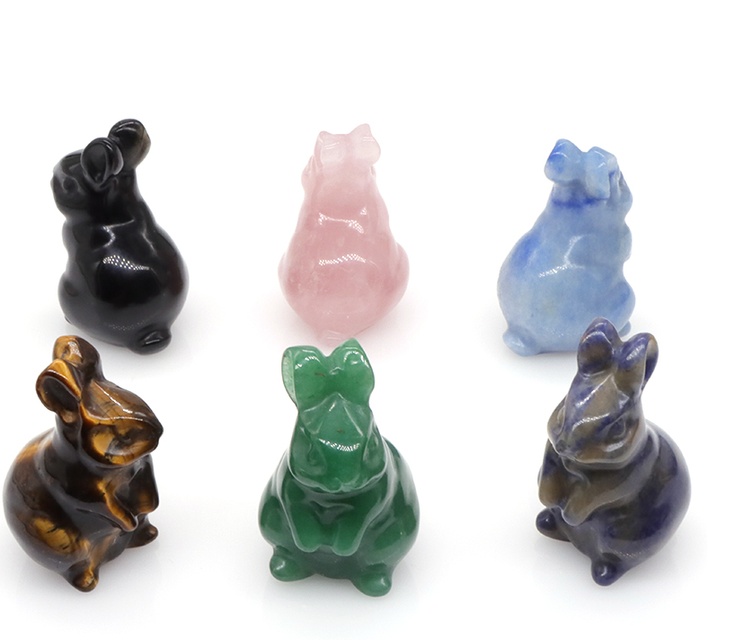 3cm Rabbit carvings Natural Crystal-Crystal  Wholesale